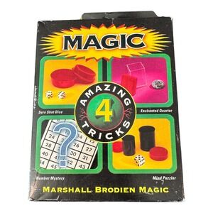 New Marshall Brodien Magic Amazing 4‎ Tricks Set Number Mystery Dice Puzzler